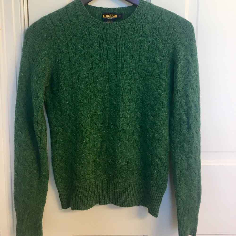Ralph Lauren Rugby Long Sleeve Green Sweater Small